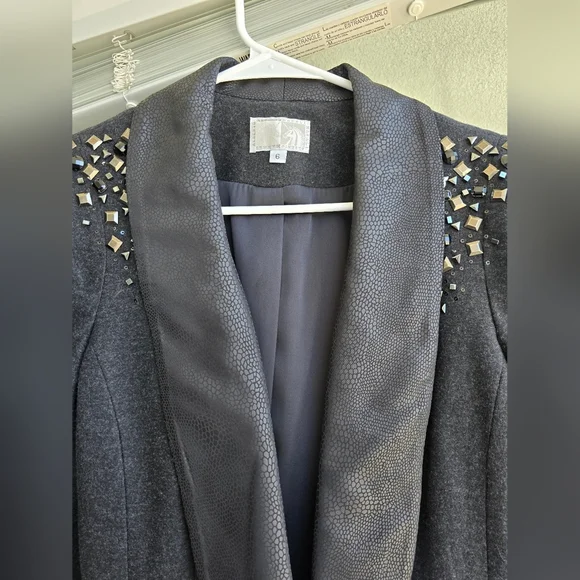 Alberto Makali Vintage Black Blazer with Studded Lapel - Picture 5 of 11